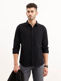 Textured Regular Fit Shirt | Black