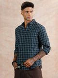 Micro Checks Regular Fit Shirt | Dark Grey