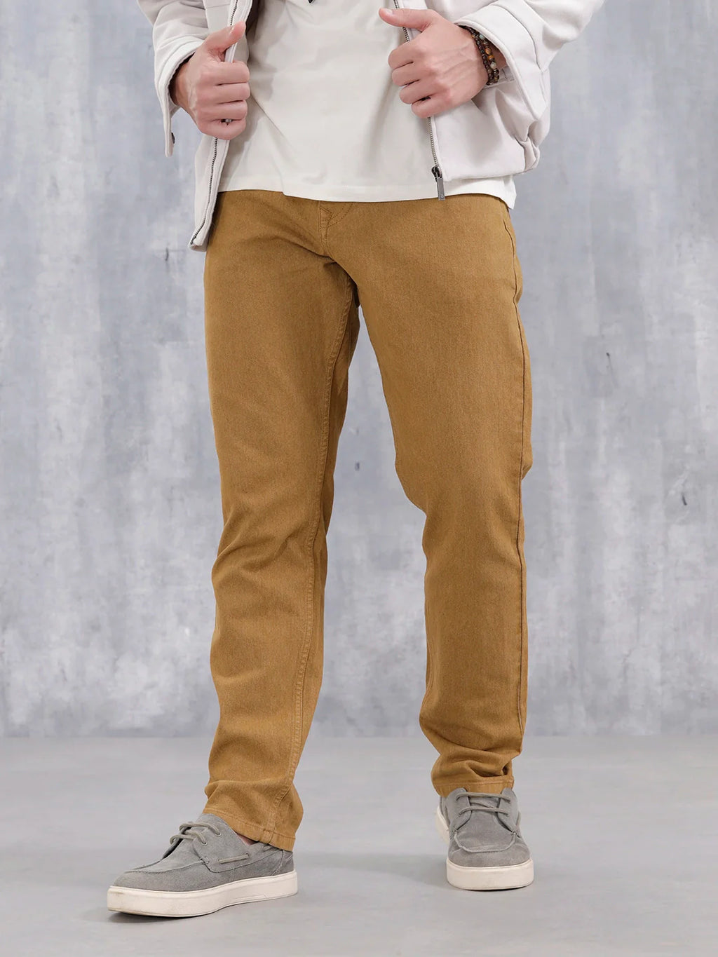 Men'S Casual Relaxed Fit Jeans  | Khaki