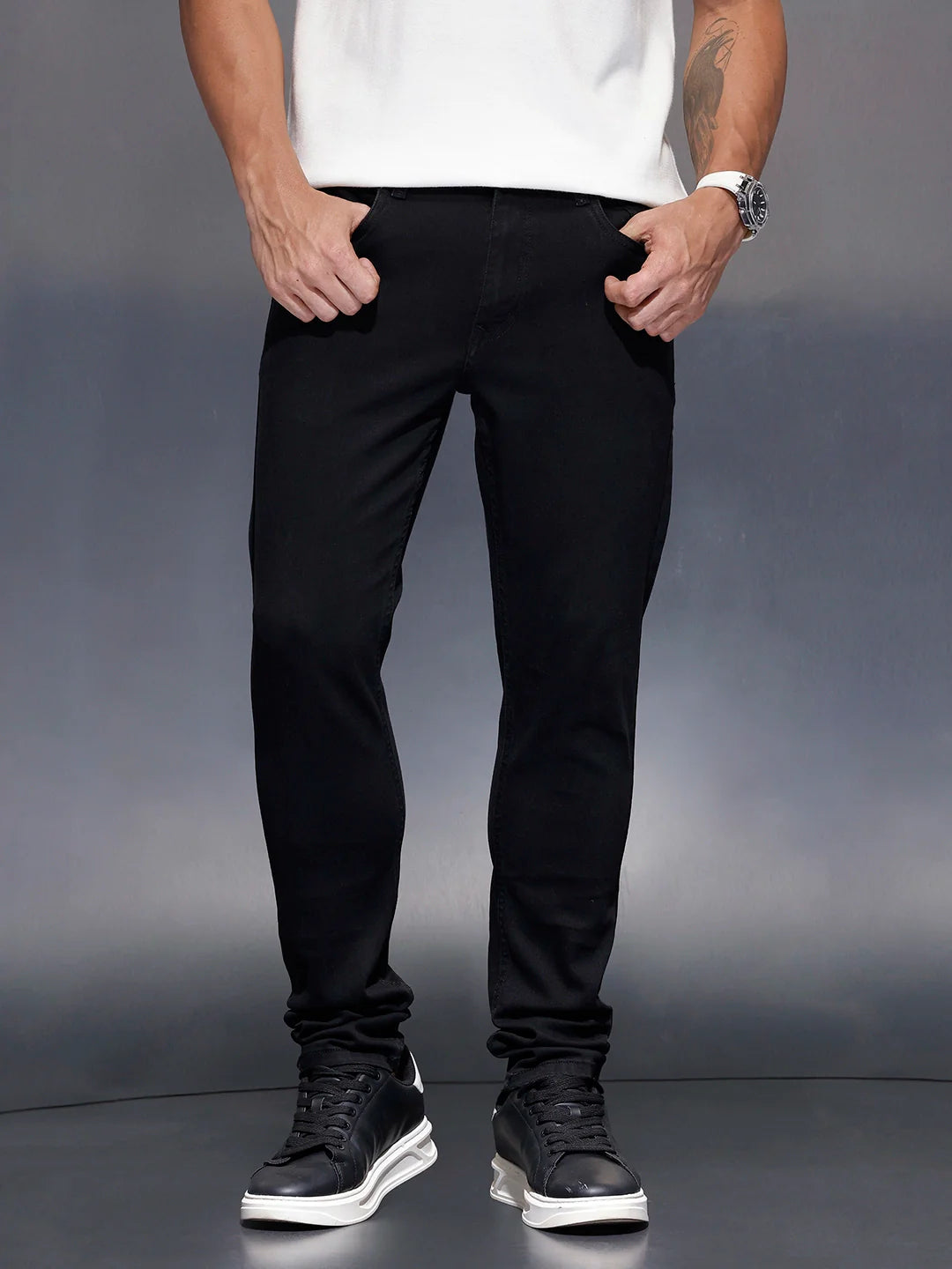 Men's stretch skinny jeans | Black