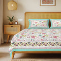 Rajasthani Ethnic 100% Cotton Bedsheet with 2 Pillow Covers, Double & King Bed - Anokhi