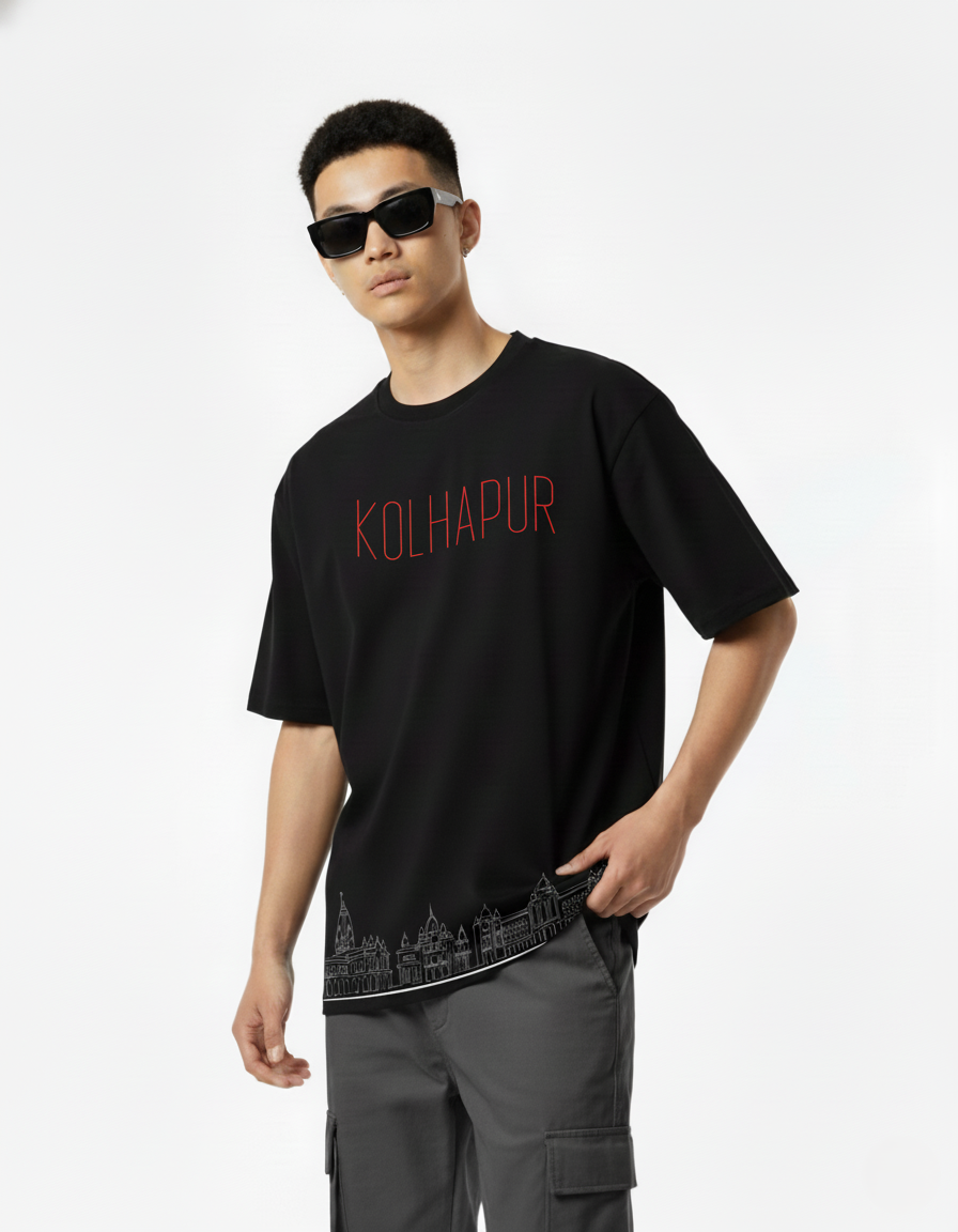 Men Printed Cotton Oversized T-Shirt