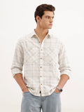 Comfort Fit Textured Shirt  | Off White