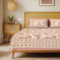 Rajasthani Ethnic 100% Cotton Bedsheet with 2 Pillow Covers, Double & King Bed - Rangmahal