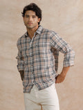 Dobby Textured Regular Fit Shirt | Beige