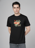 Men Cotton Black Printed Tshirt