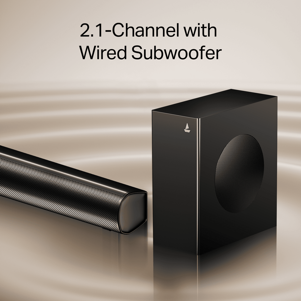 boAt Aavante 2.1 1200 | 120W 2.1 Channel Soundbar with Bluetooth v5.4, EQ Modes & Master Remote