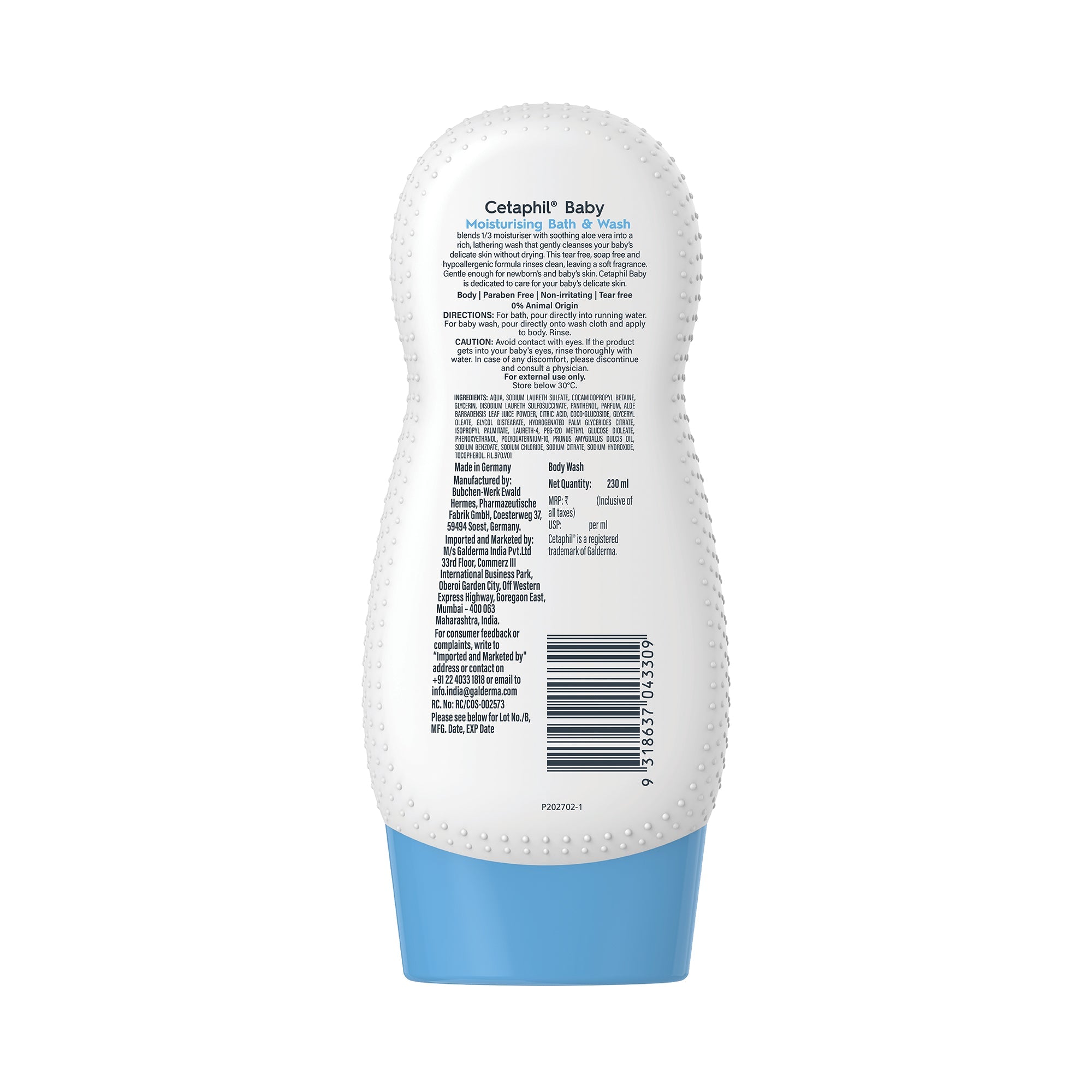 Cetaphil Baby Moisturising Bath & Wash | Dermat Tested