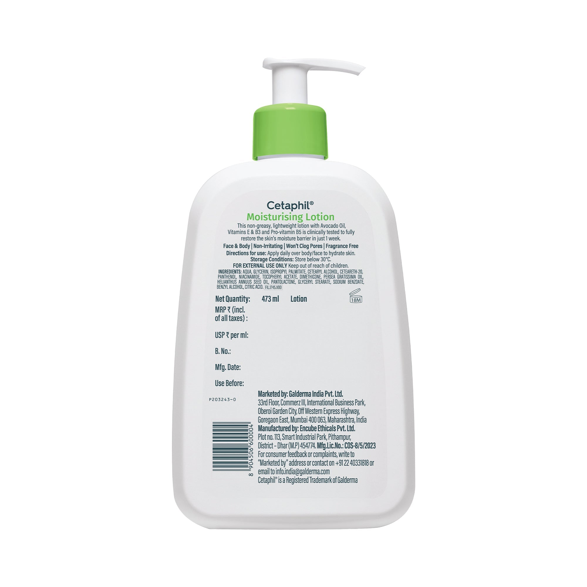 Cetaphil Moisturising Lotion 473 ml For Dry to Normal skin