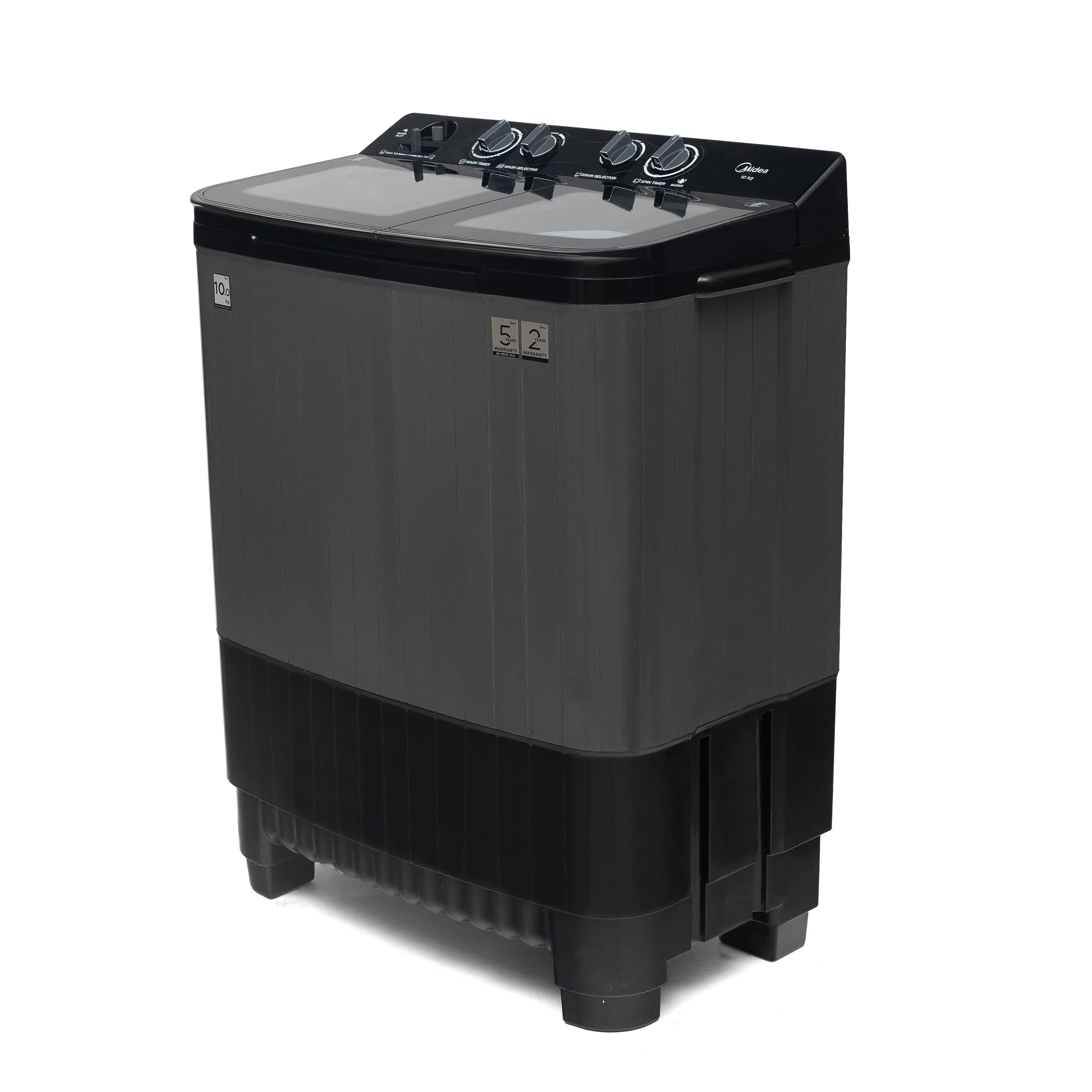 Midea Washing Machine Twin Tub 10 Kg, See Through Glass Lid, Soft Close(MWMSA100GPG(KG)