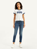 Women's 711 Blue Skinny Fit Mid Rise Jeans