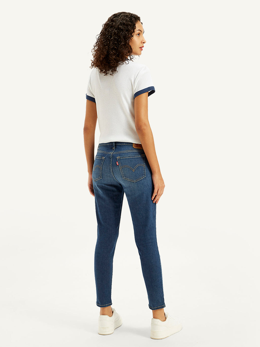 Women's 711 Blue Skinny Fit Mid Rise Jeans