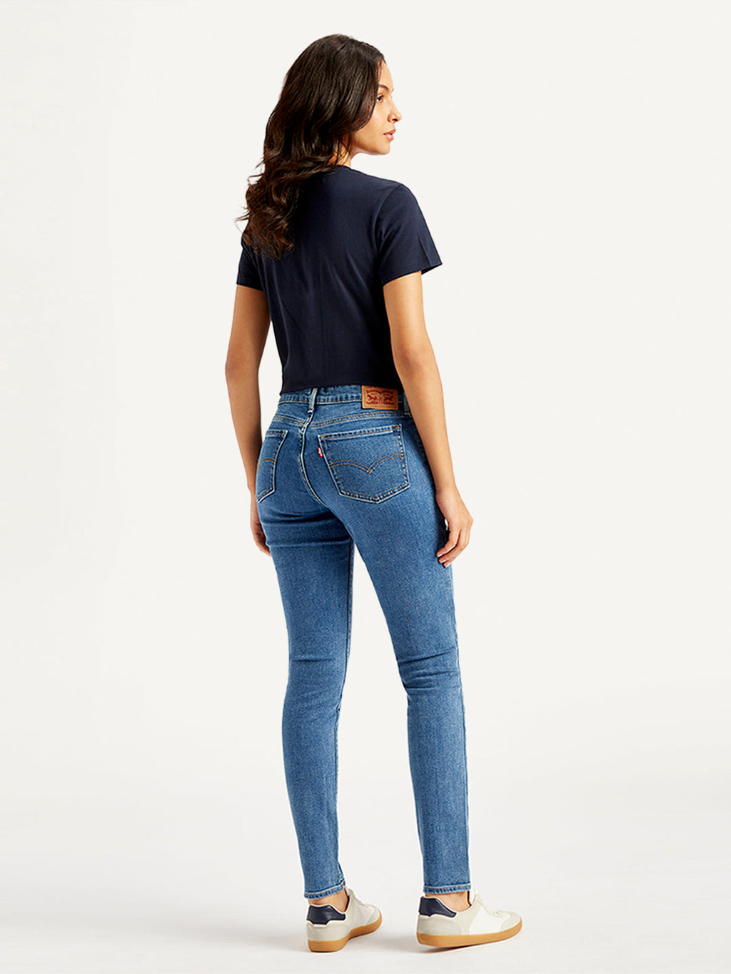 Women's 711 Blue Skinny Fit Mid Rise Jeans