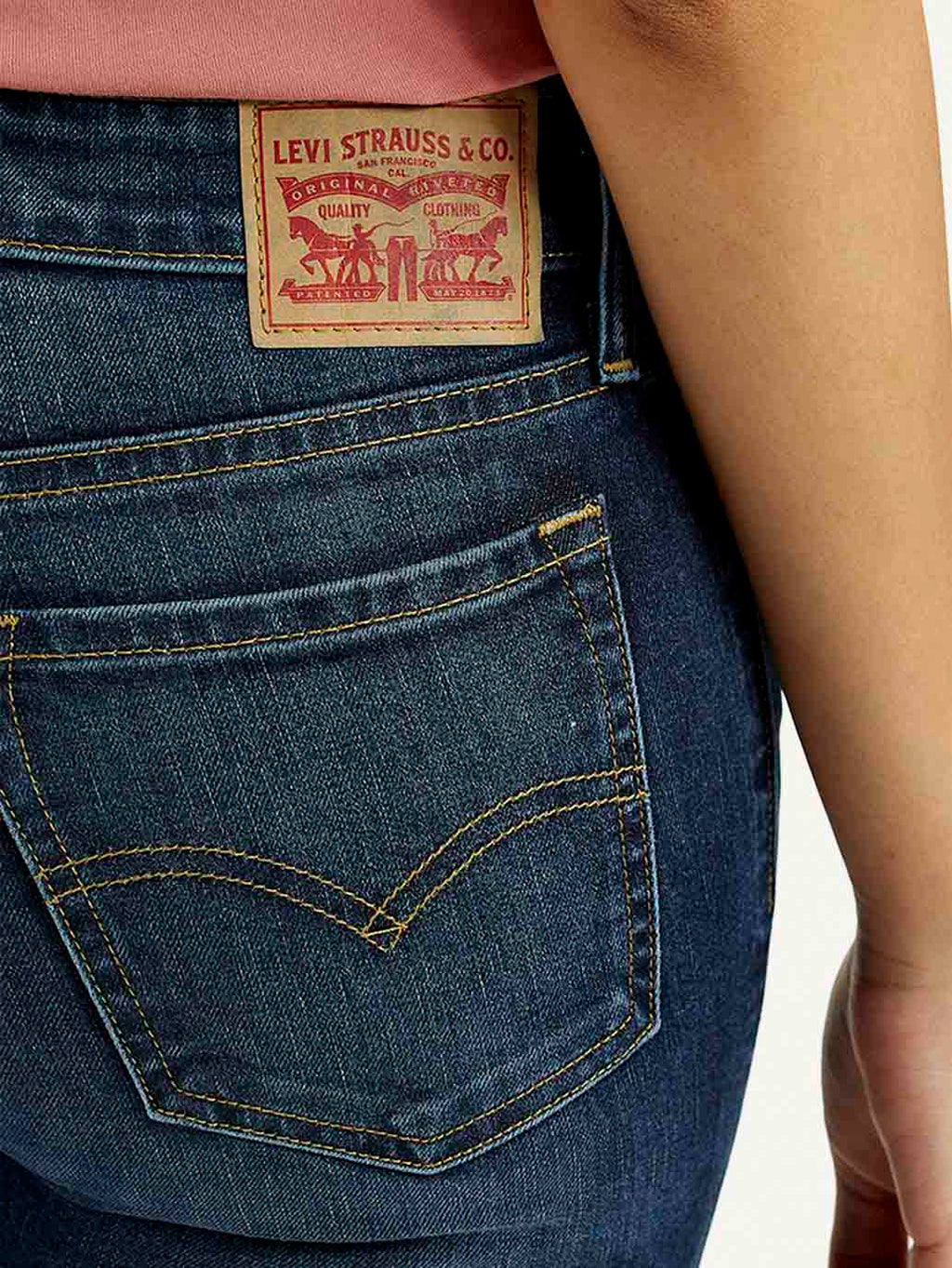 Women's 711 Dark Indigo Skinny Fit Mid Rise Jeans