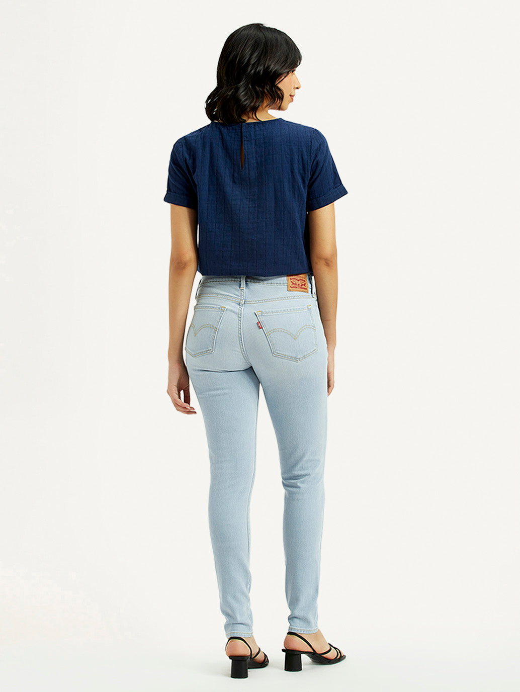 Women's 711 Light Indigo Skinny Fit Mid Rise Jeans