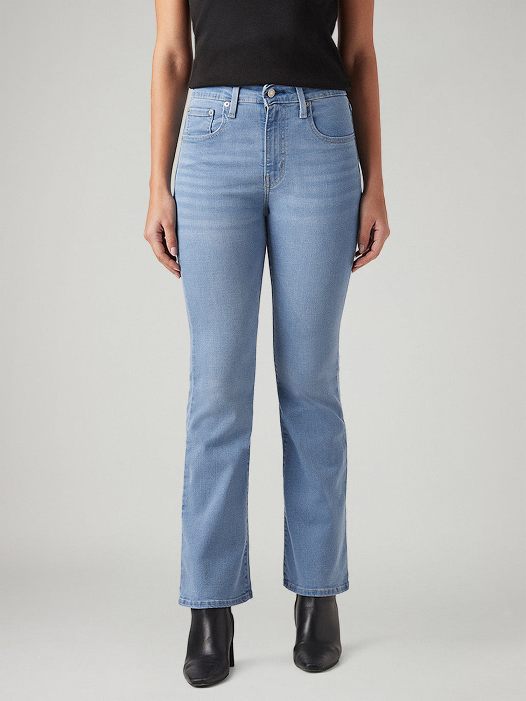 Womens 725 High Rise Flared Fit Cotton Stretch blend Jeans