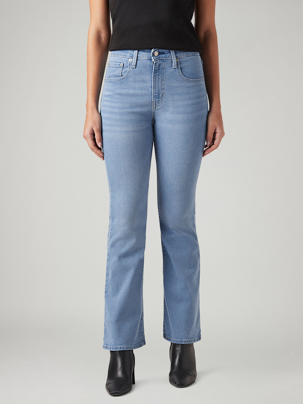Womens 725 High Rise Flared Fit Cotton Stretch blend Jeans