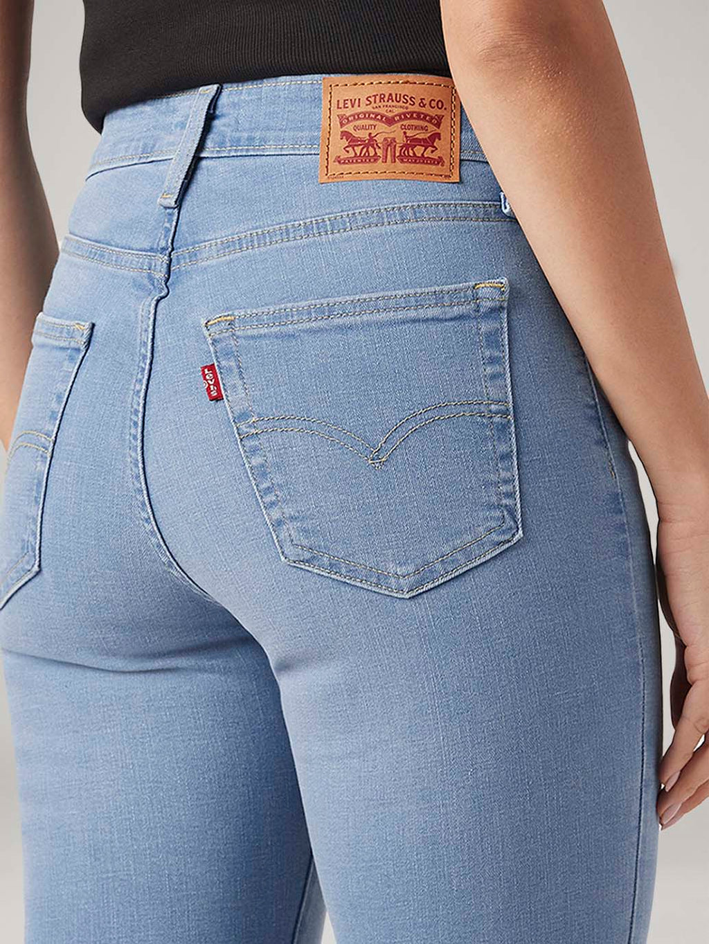 Womens 725 High Rise Flared Fit Cotton Stretch blend Jeans