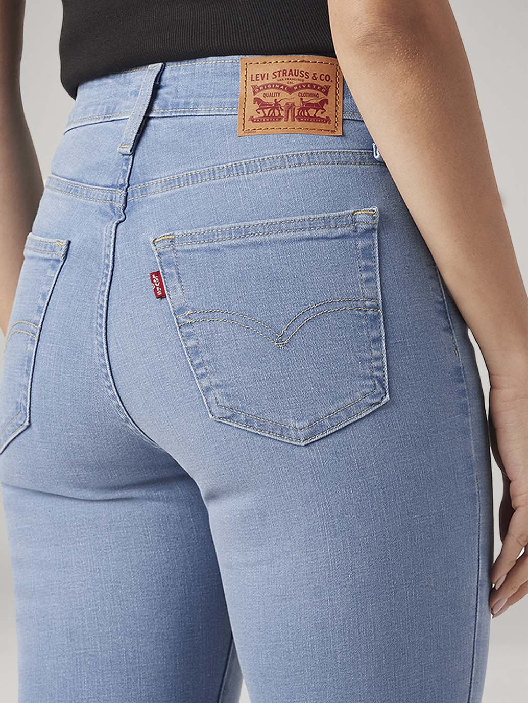 Womens 725 High Rise Flared Fit Cotton Stretch blend Jeans