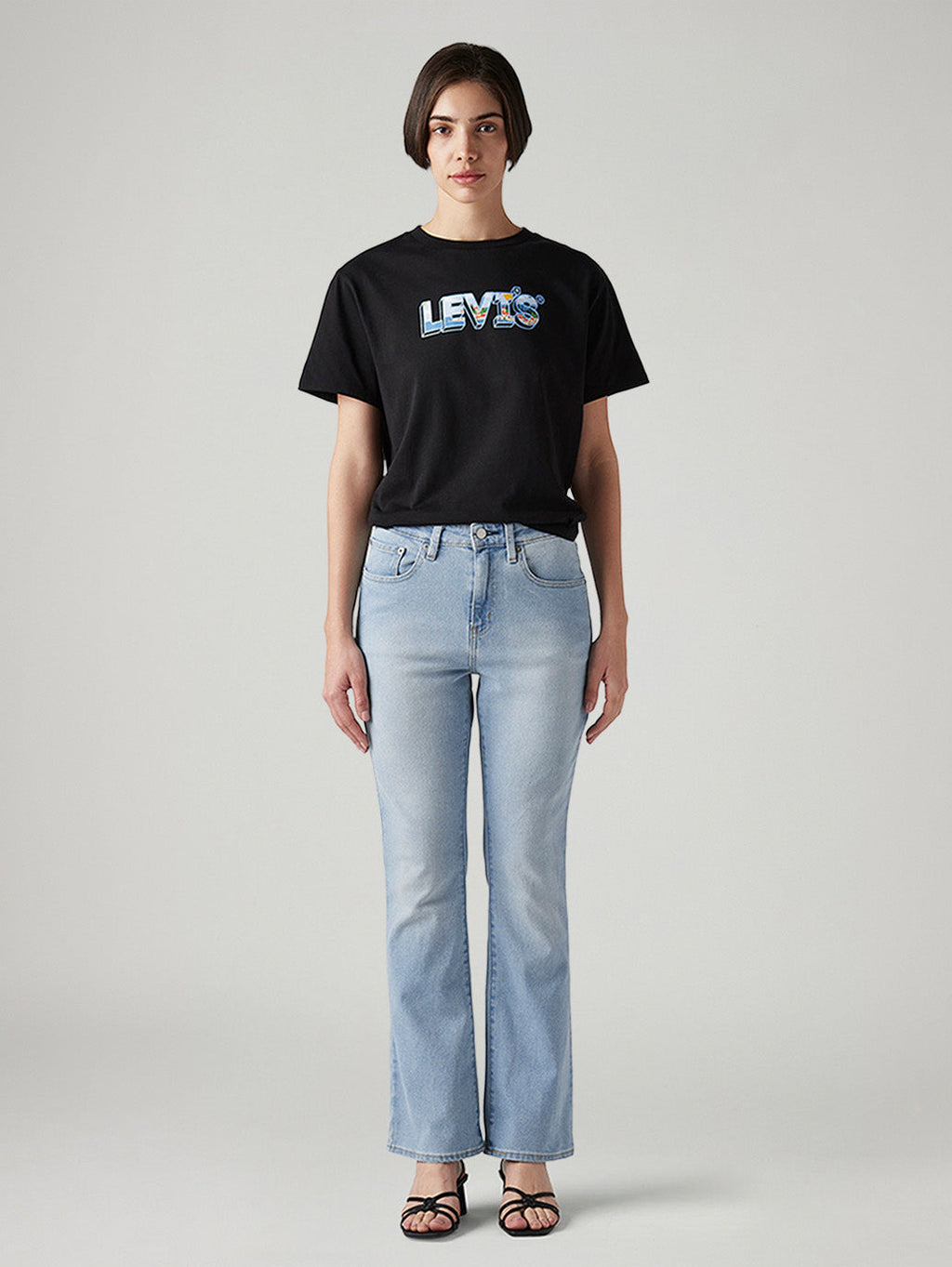 Women's 725 Light Blue Bootcut Fit High Rise Jeans