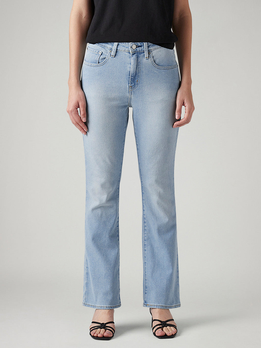 Women's 725 Light Blue Bootcut Fit High Rise Jeans