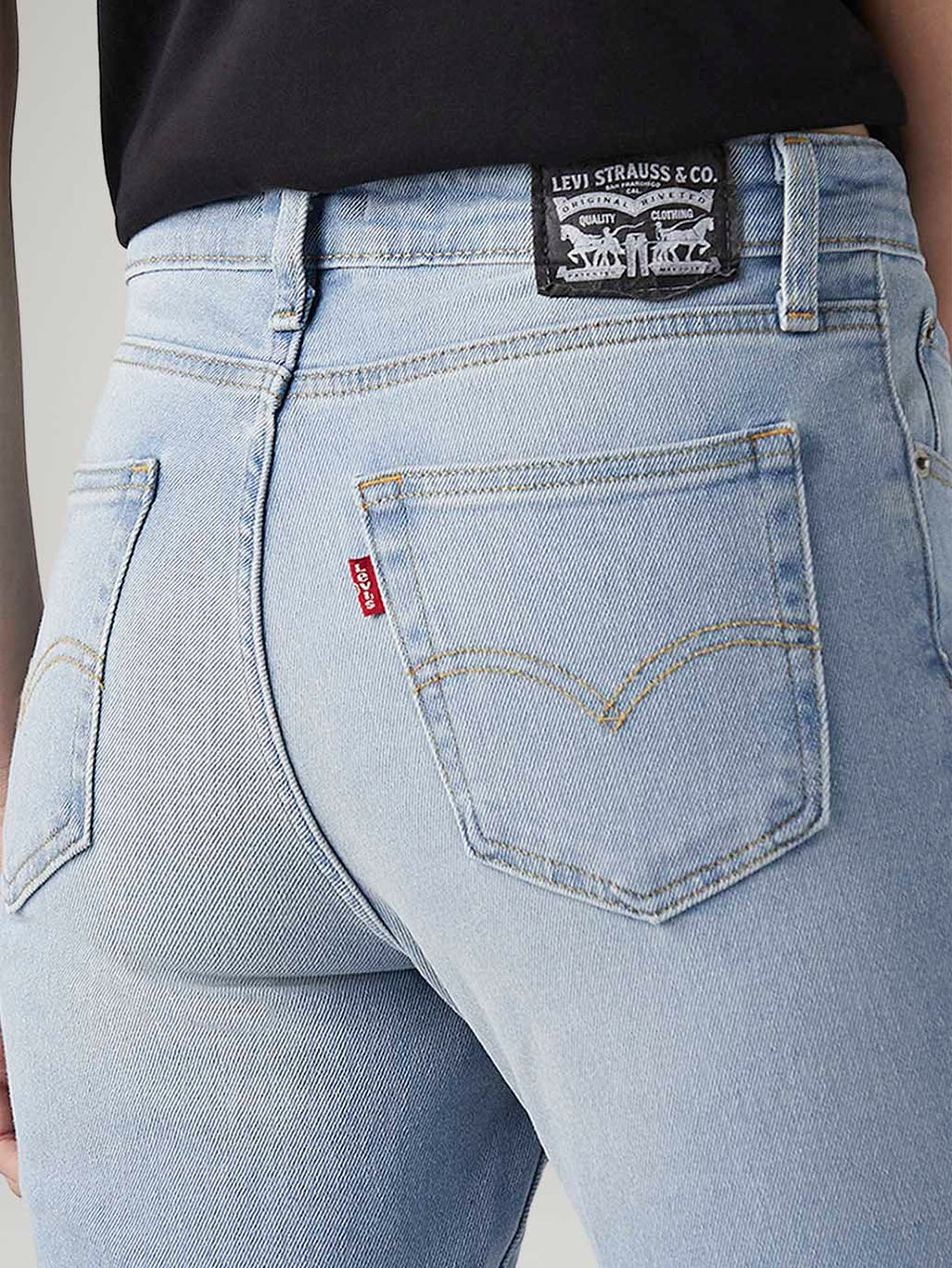 Women's 725 Light Blue Bootcut Fit High Rise Jeans