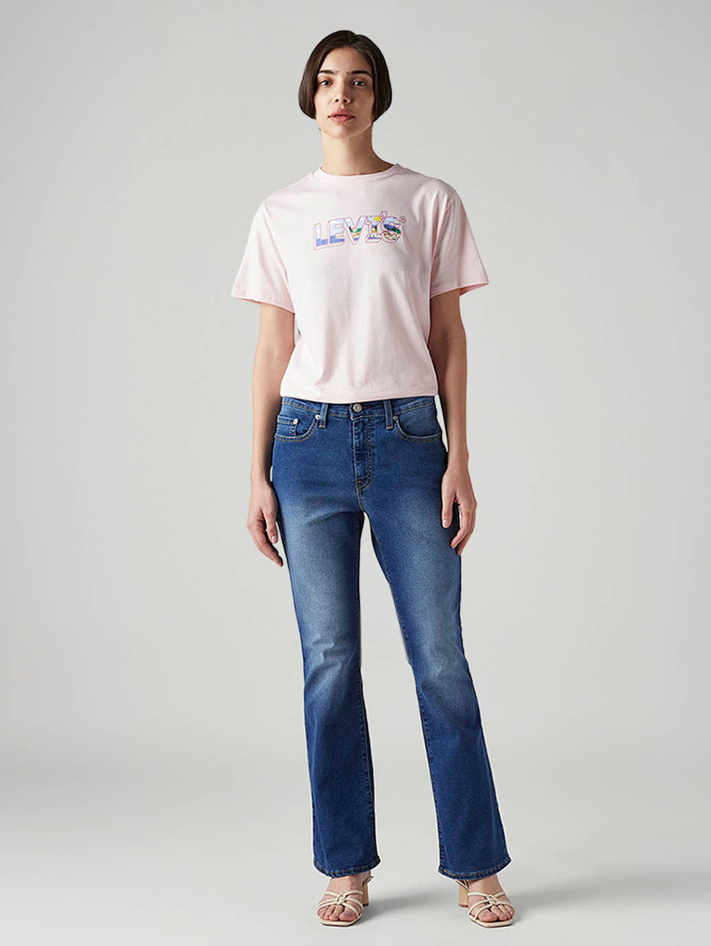 Women's 725 Blue Bootcut Fit High Rise Jeans