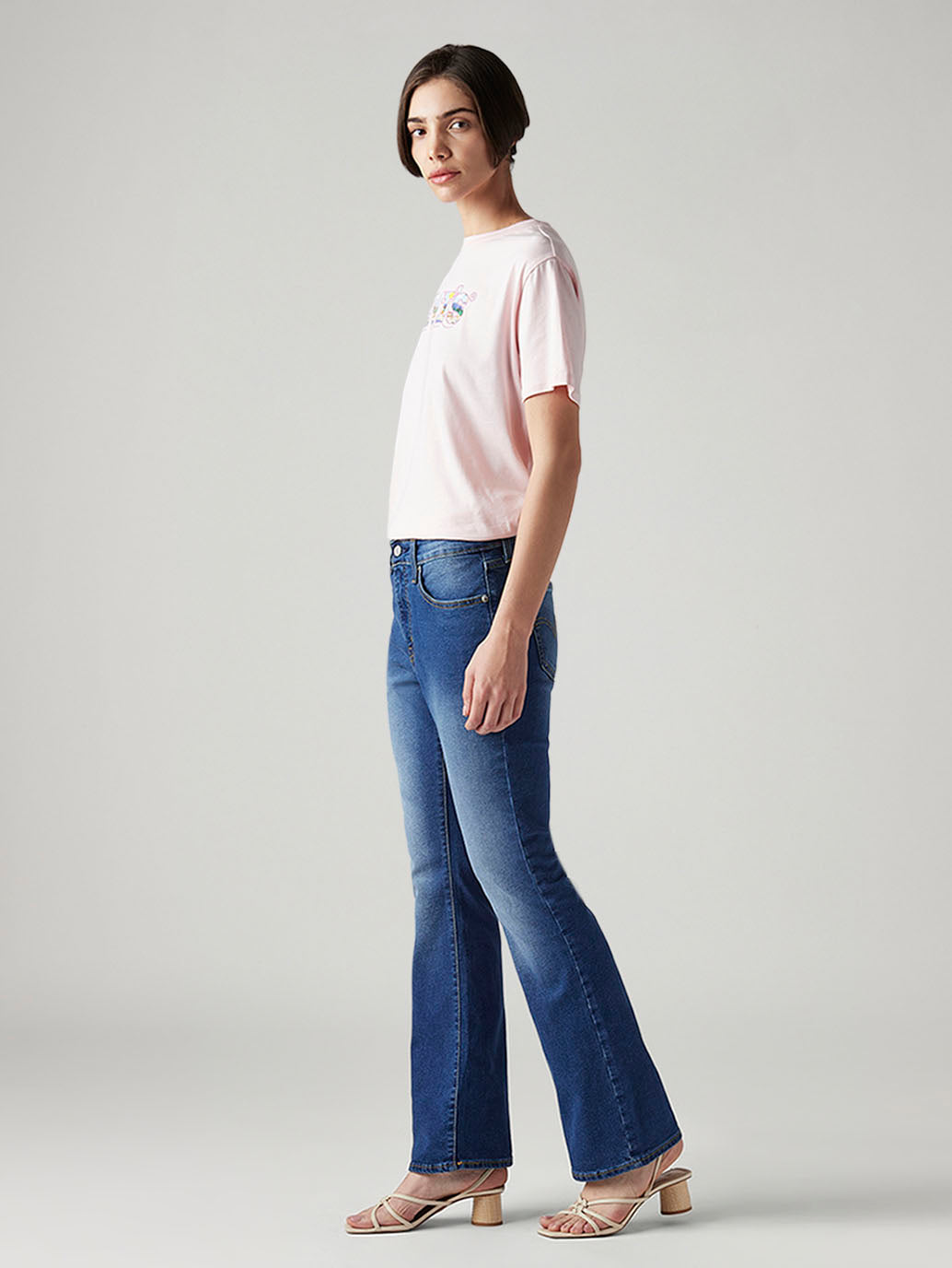 Women's 725 Blue Bootcut Fit High Rise Jeans