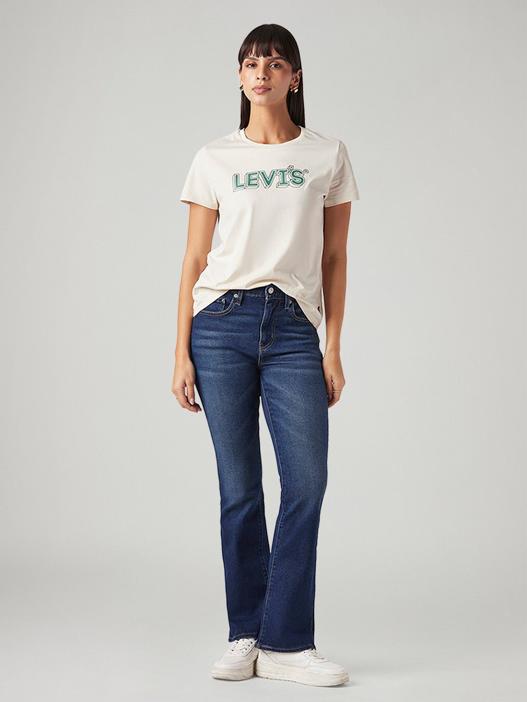 Women's 725 Dark Blue Bootcut Fit High Rise Jeans