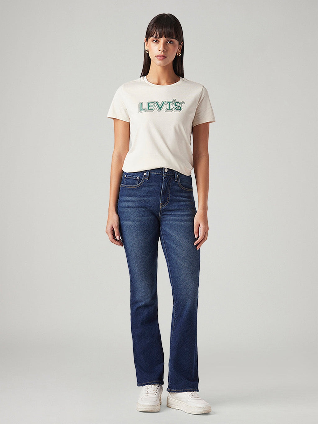 Women's 725 Dark Blue Bootcut Fit High Rise Jeans
