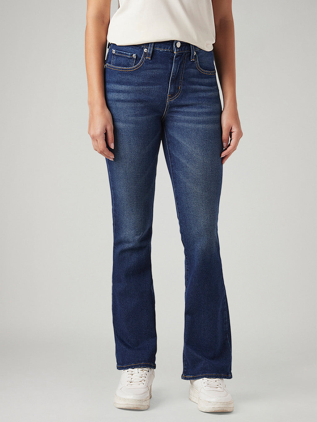 Women's 725 Dark Blue Bootcut Fit High Rise Jeans