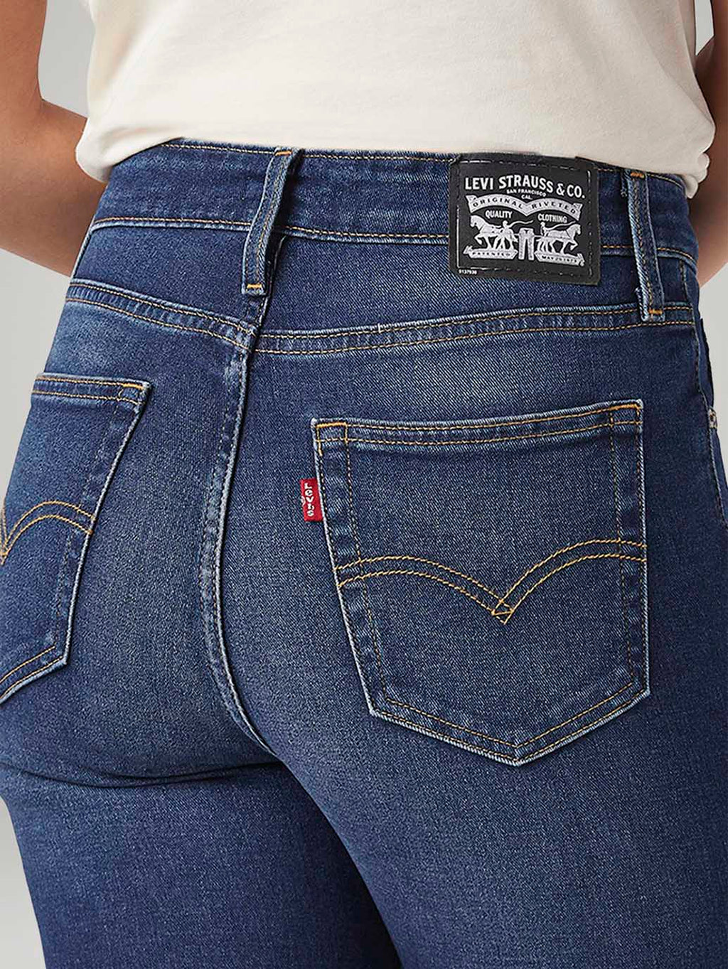 Women's 725 Dark Blue Bootcut Fit High Rise Jeans