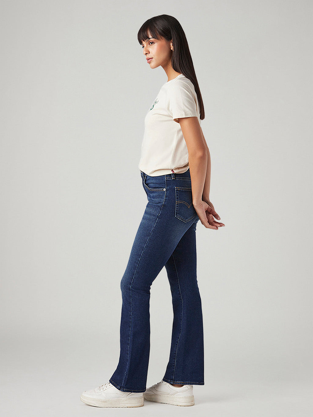 Women's 725 Dark Blue Bootcut Fit High Rise Jeans