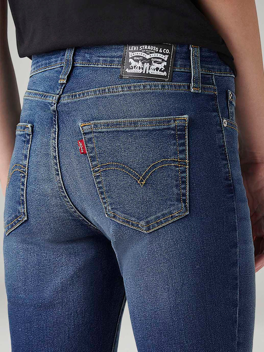 Women's 725 Blue Bootcut Fit High Rise Tinted Jeans