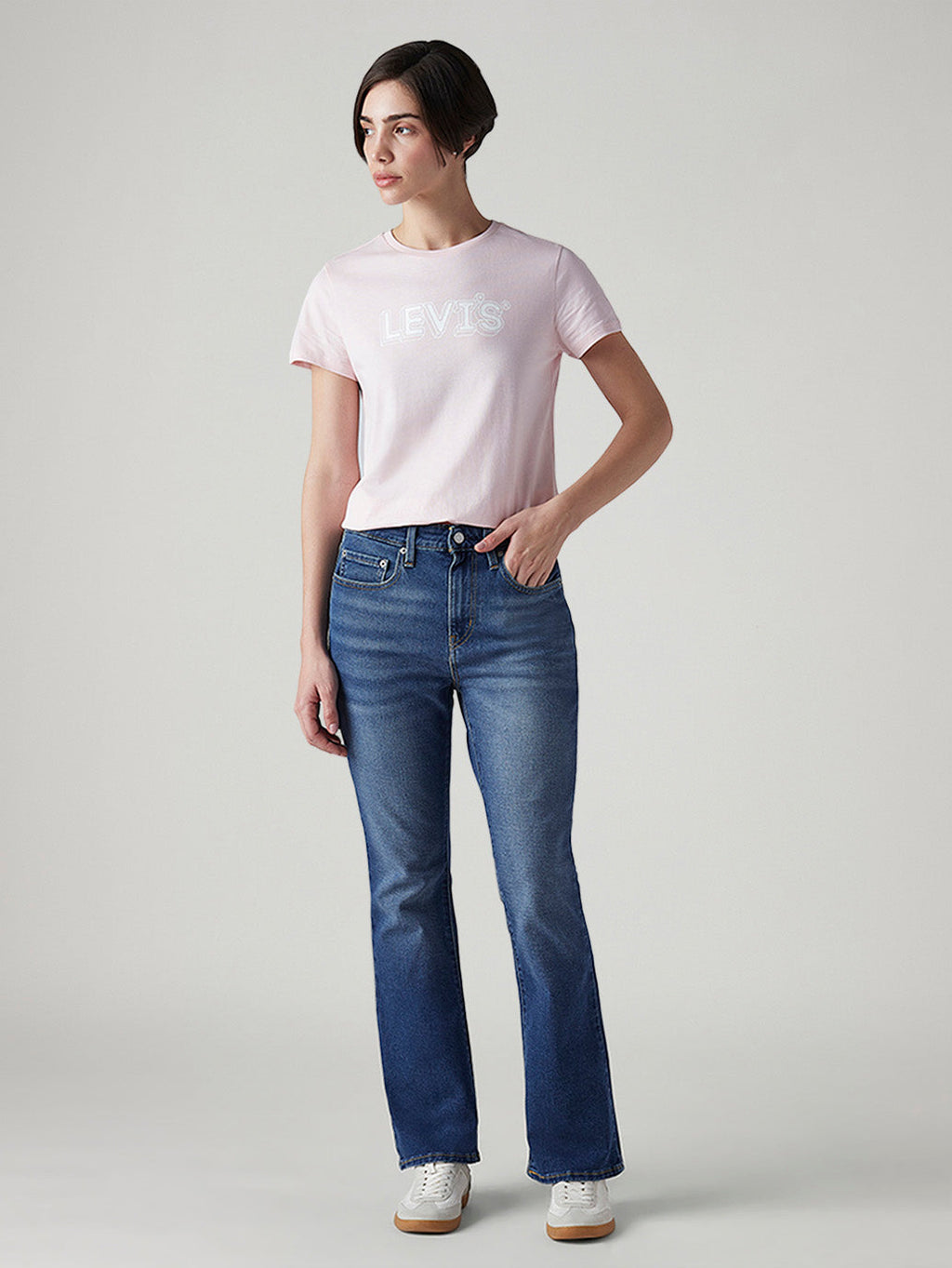 Women's 725 Med Indigo Bootcut Fit High Rise Jeans
