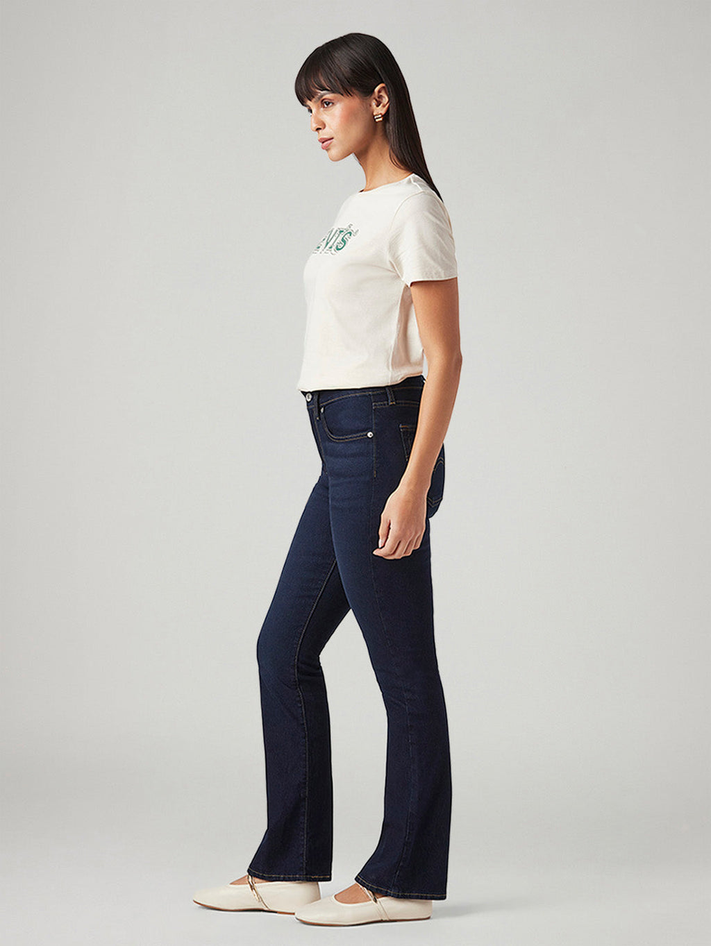 Women's 725 Navy Bootcut Fit High Rise Jeans