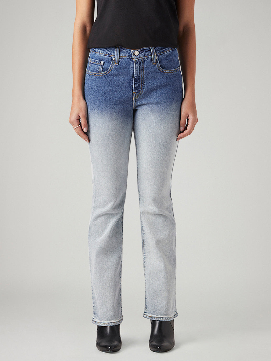 Women's 725 Light Blue Bootcut Fit High Rise Jeans