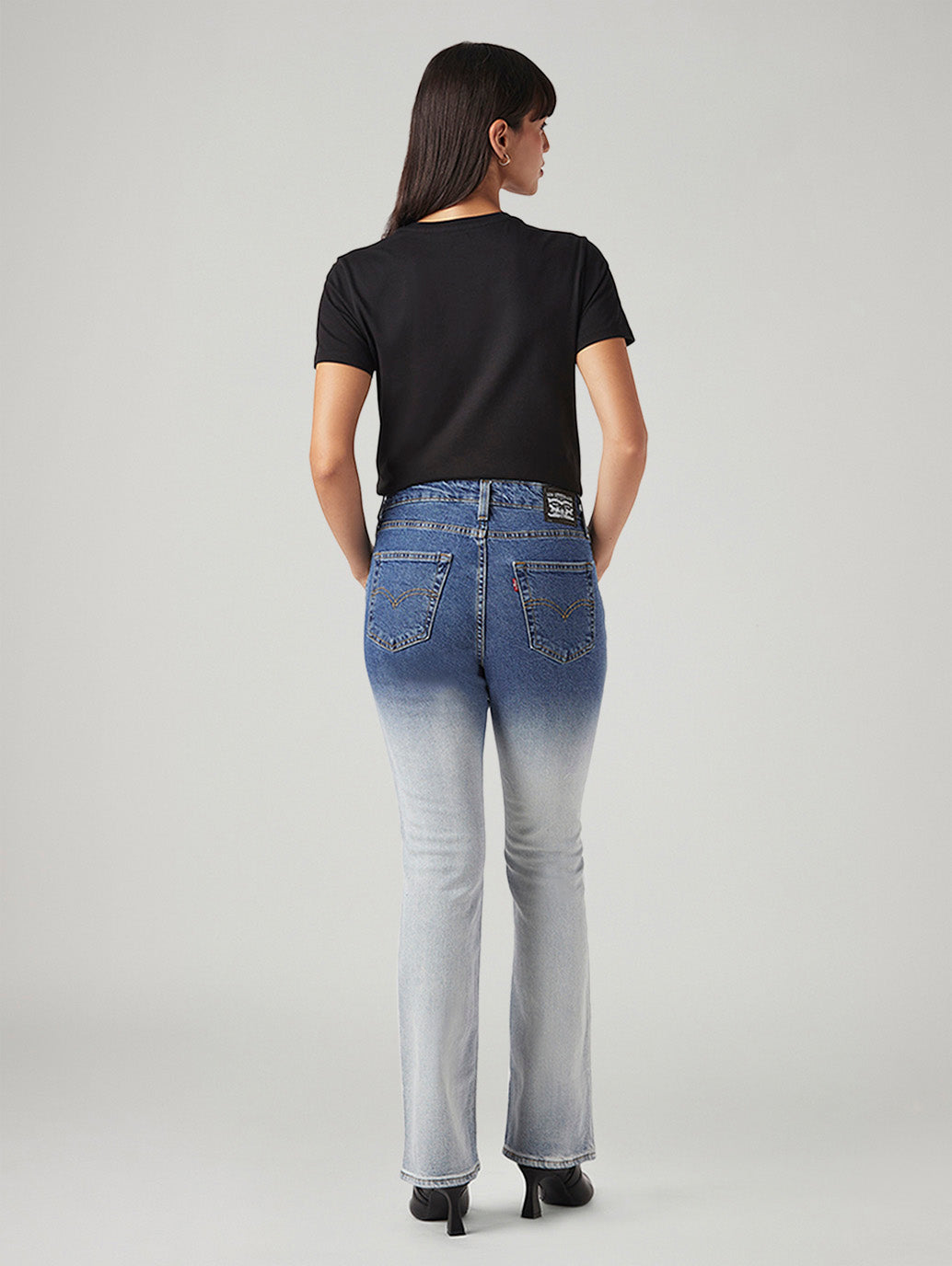 Women's 725 Light Blue Bootcut Fit High Rise Jeans