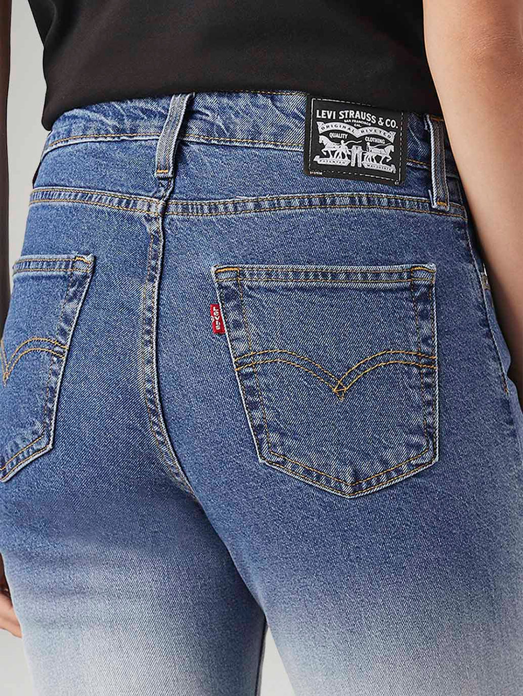 Women's 725 Light Blue Bootcut Fit High Rise Jeans