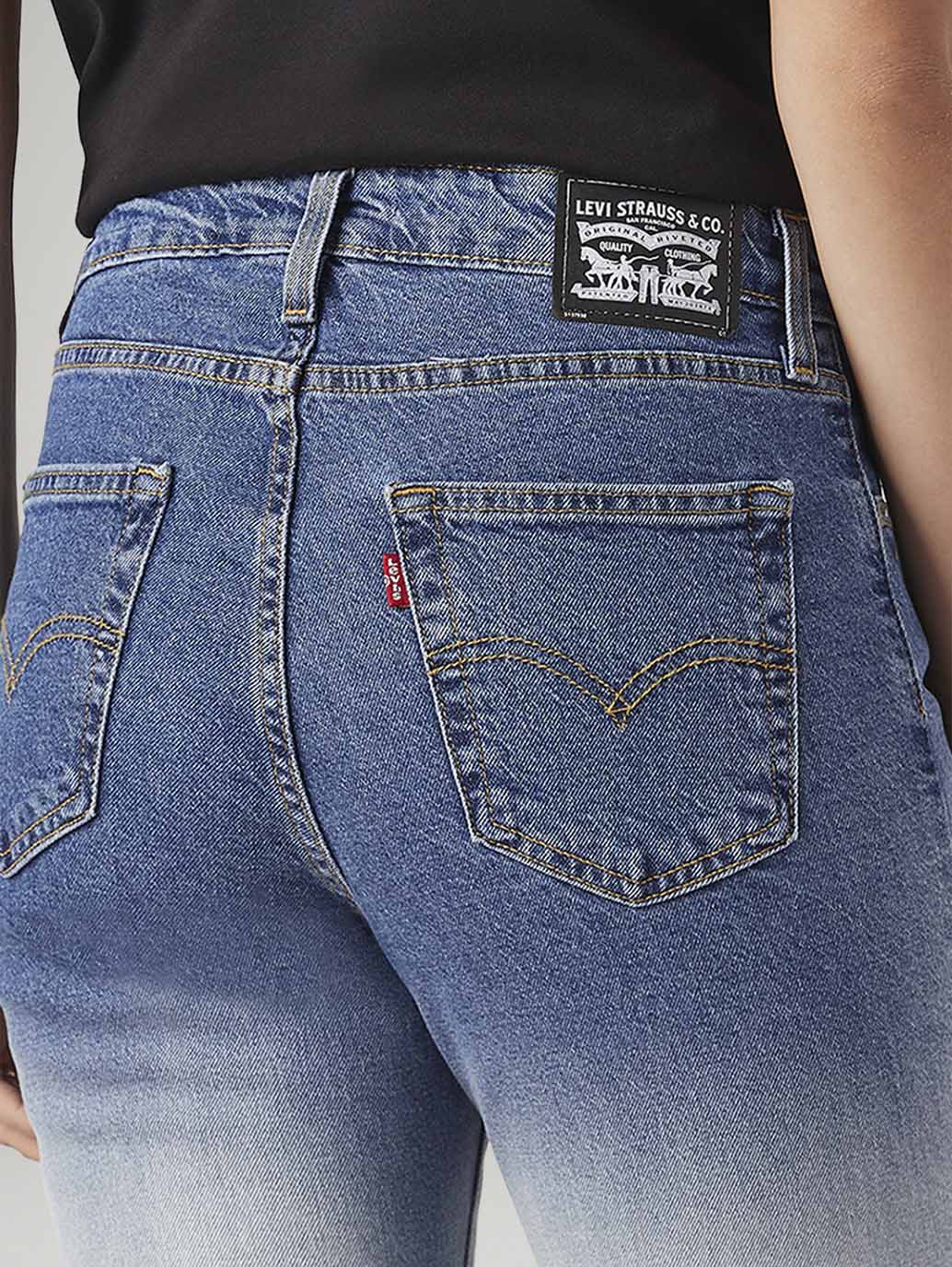 Women's 725 Light Blue Bootcut Fit High Rise Jeans