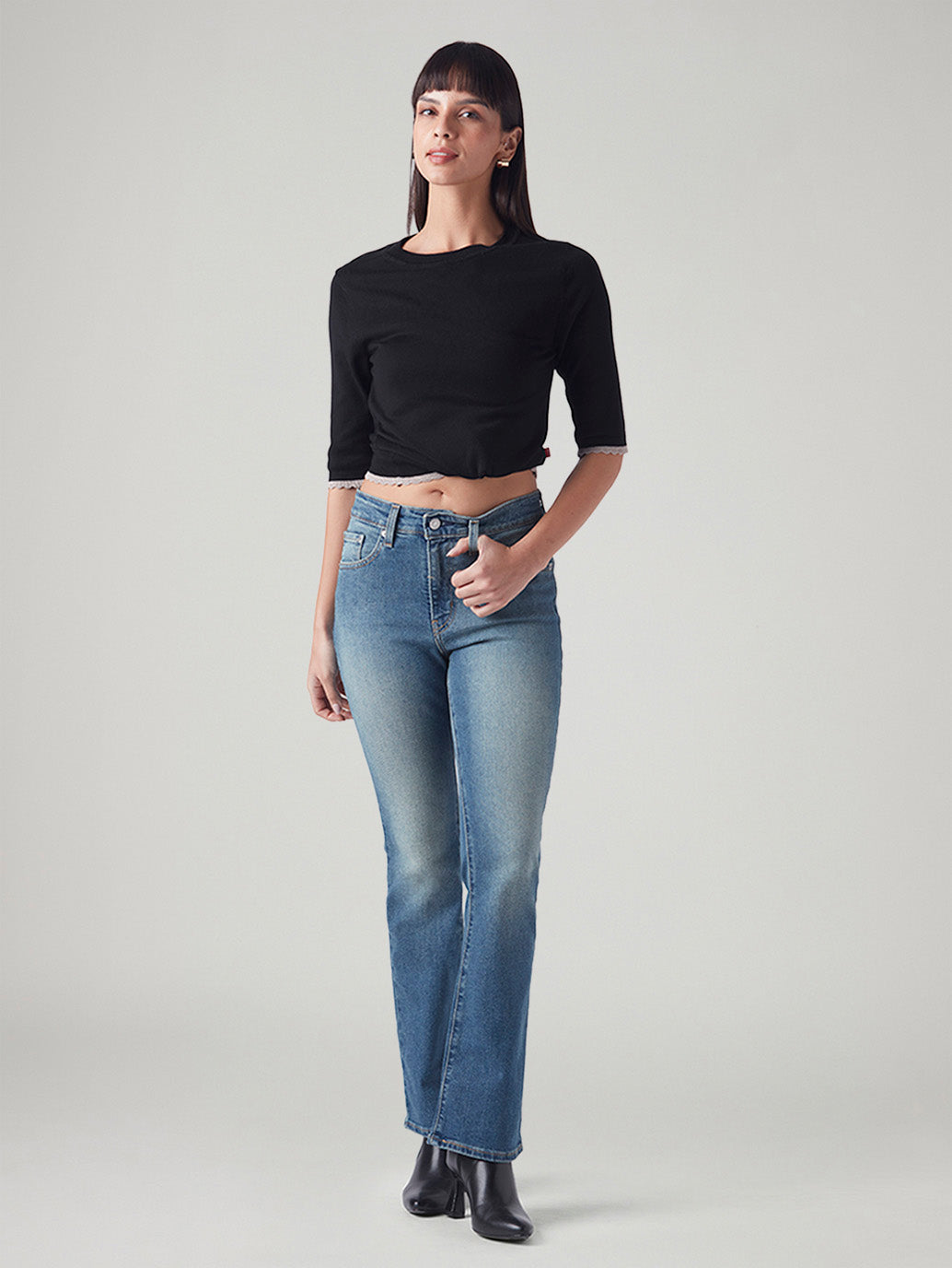 Women's 725 Blue Bootcut Fit High Rise Jeans