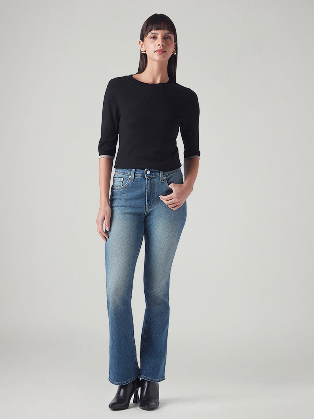 Women's 725 Blue Bootcut Fit High Rise Jeans