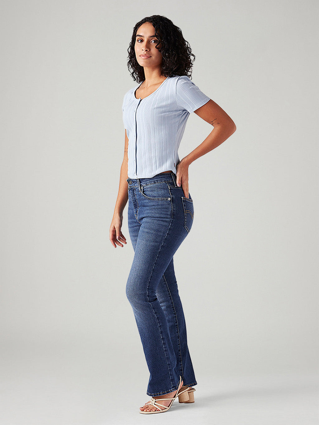 Women's 725 Blue Bootcut Fit High Rise Jeans