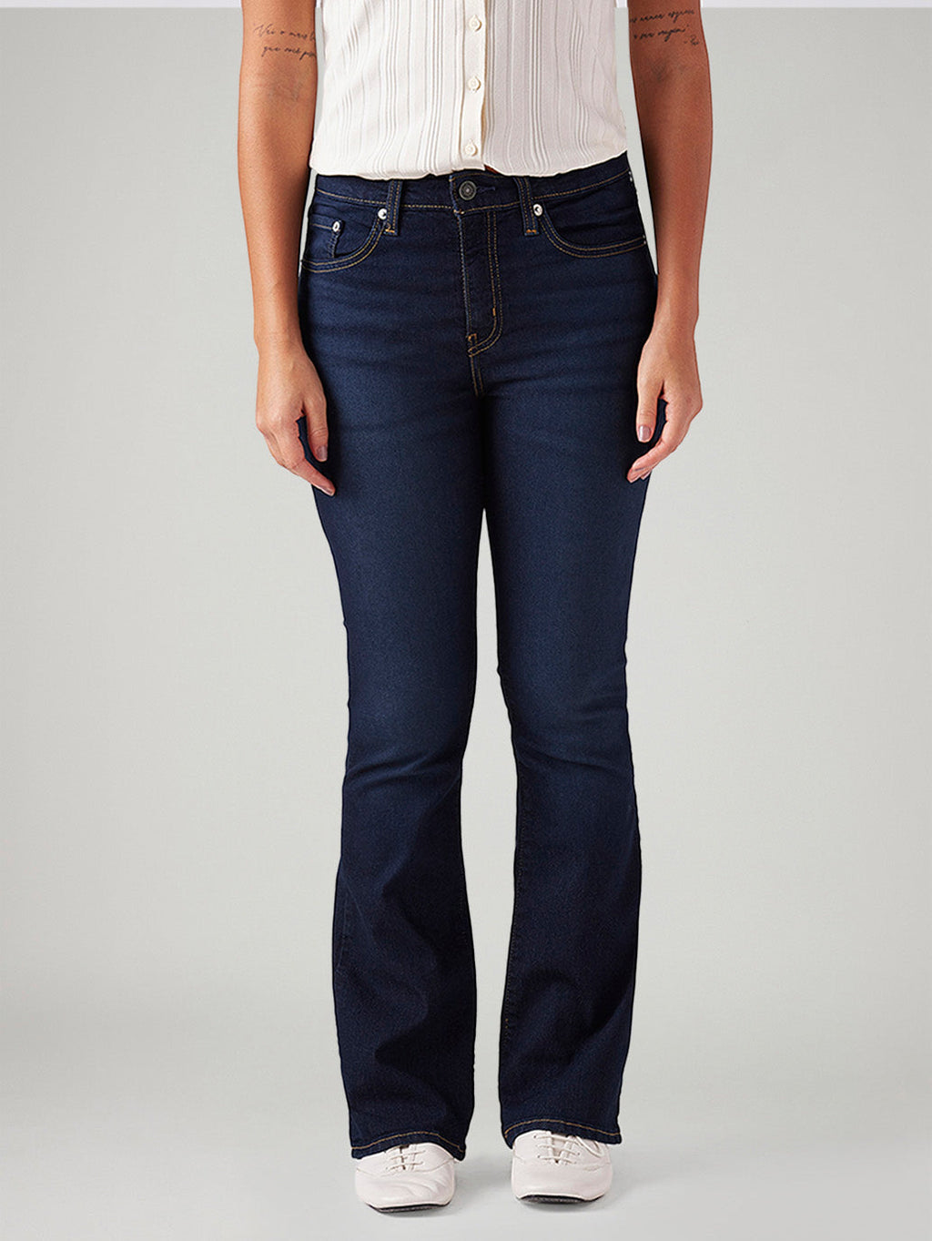 Women's 725 Dark Blue Bootcut Fit High Rise Jeans