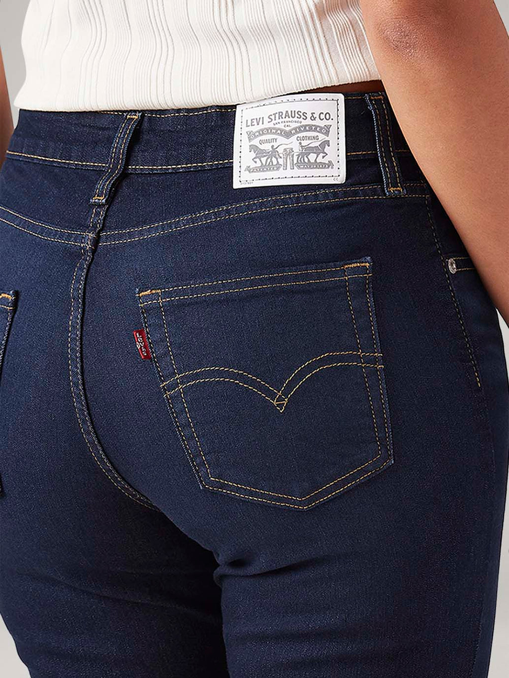 Women's 725 Dark Blue Bootcut Fit High Rise Jeans