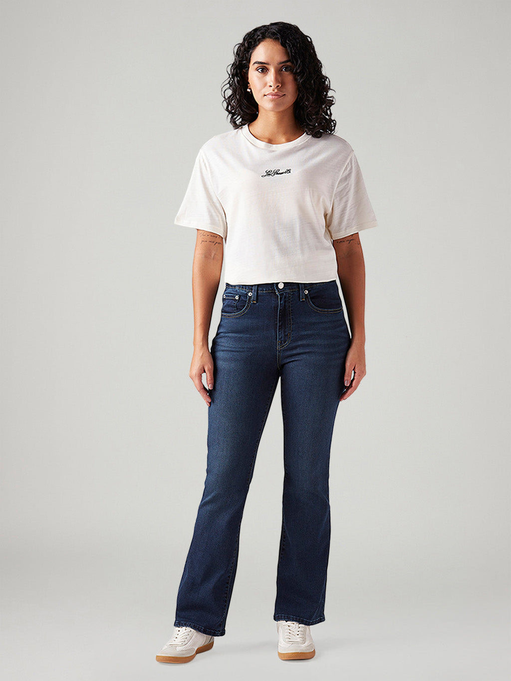Women's 725 Dark Blue Bootcut Fit High Rise Jeans
