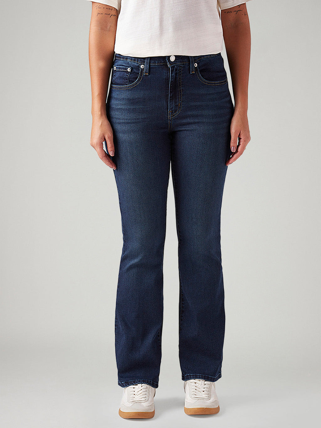 Women's 725 Dark Blue Bootcut Fit High Rise Jeans