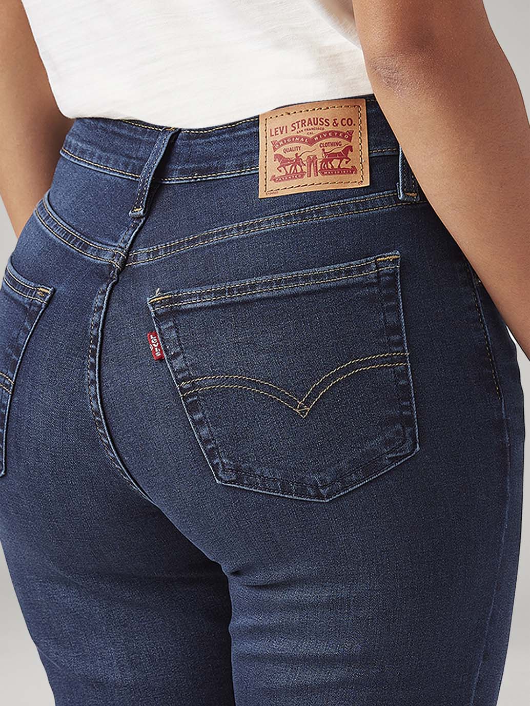 Women's 725 Dark Blue Bootcut Fit High Rise Jeans
