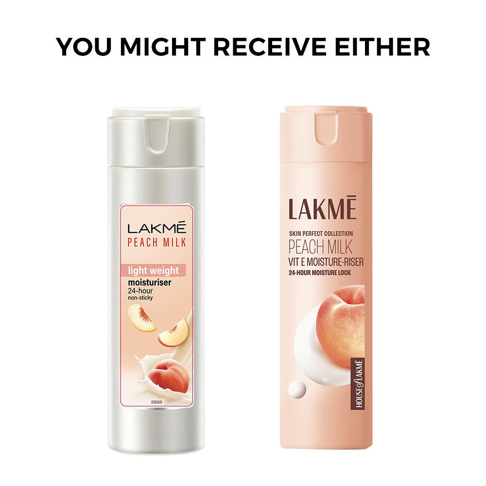 Lakmē Peach Ceramide Moisturizer with Hyaluronic,For Dry Skin, Normal Skin & Sensitive Skin 200ml