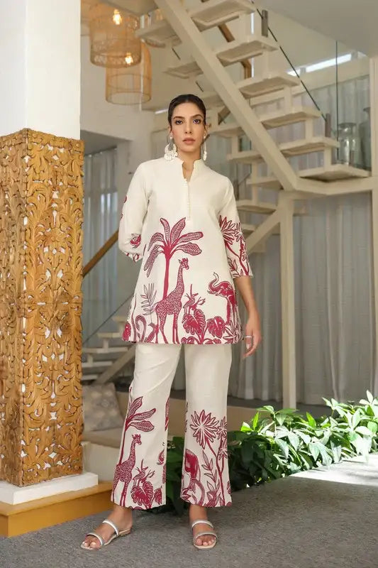 Cherry Frost Cotton Flex Co-ord Set